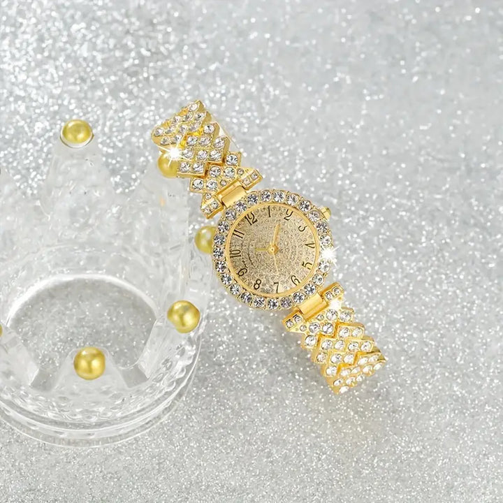 Radiance Luxe Gold Watch & Bracelet Set