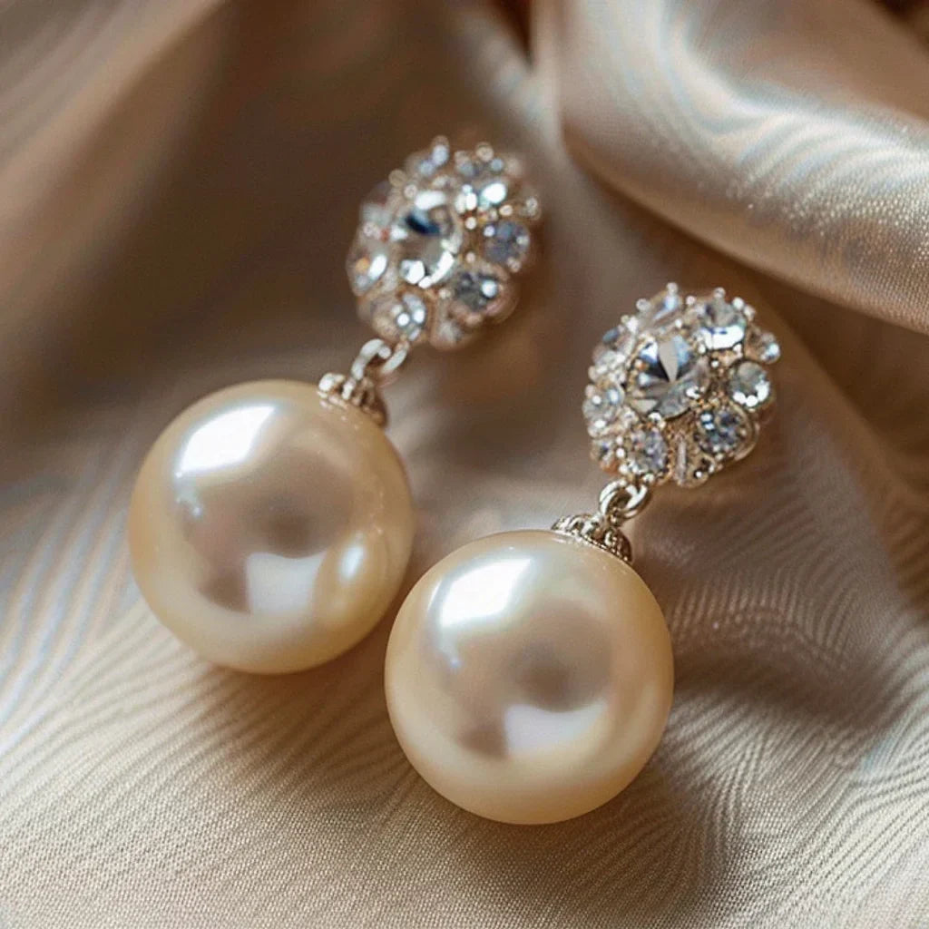 Pearl & Cubic Zirconia Earrings