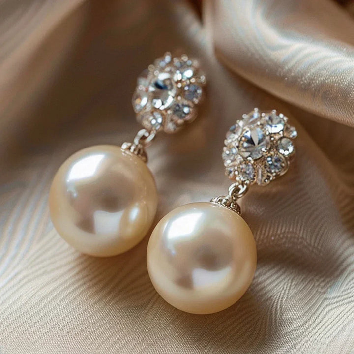 Pearl & Cubic Zirconia Earrings