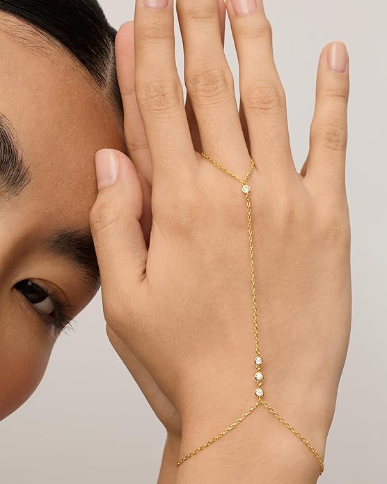 Elegant Gold Hand Bracelet