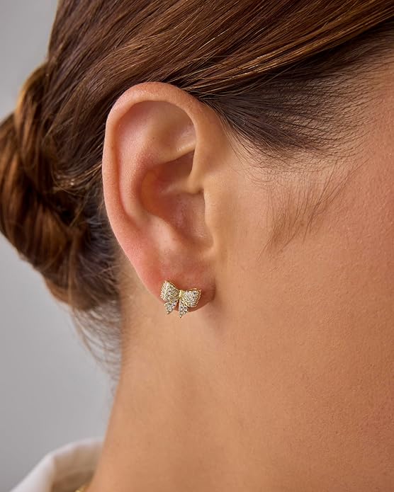 Gold Bow Earrings