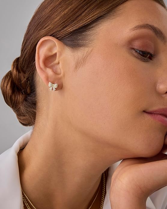 Gold Bow Earrings