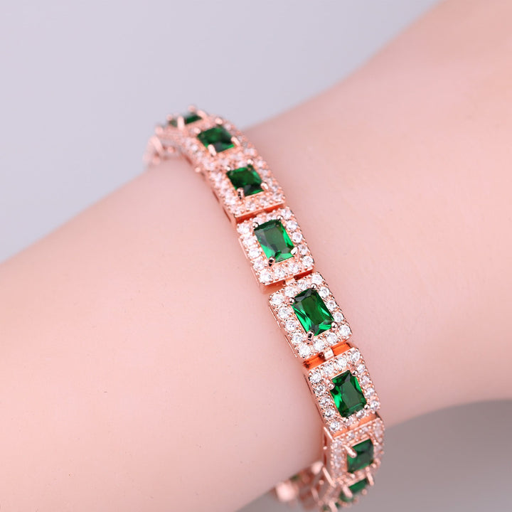 Emerald Green Gold Bracelet