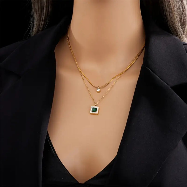 Emerald Tirena Necklace