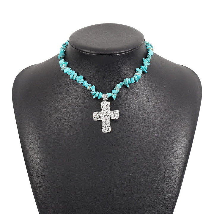 Natural Stone Cross Pendants