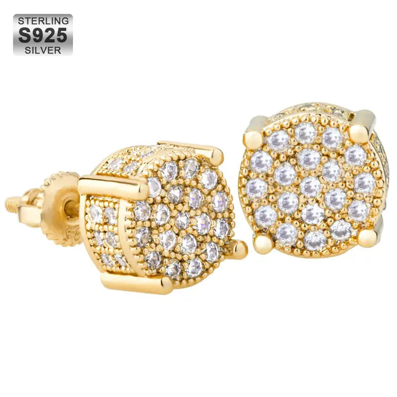 Bold Silver Zirconia Earring Set by ICED CHICS