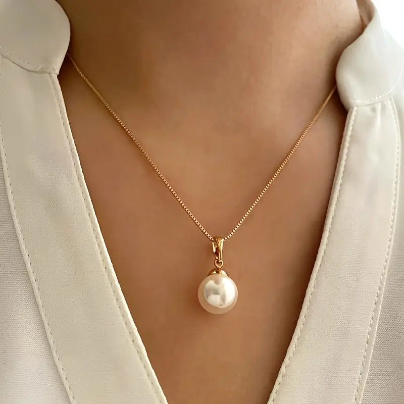 Gold Pearl Jewelry Set