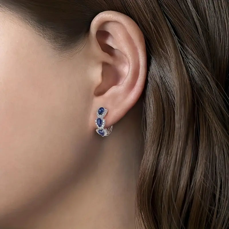 Sapphire Royal Crest Earrings