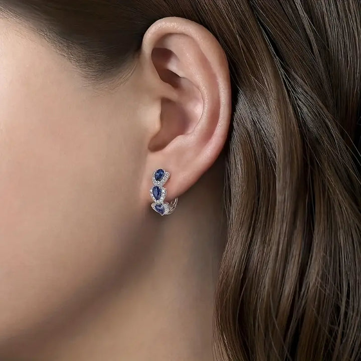 Sparkling Crystal Hoop Earrings