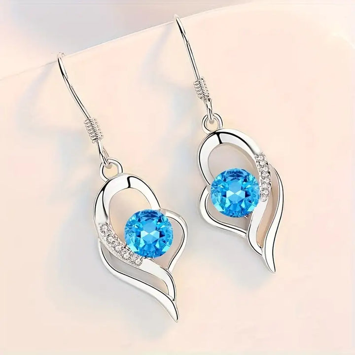 Eclipse Heart Stud Earrings