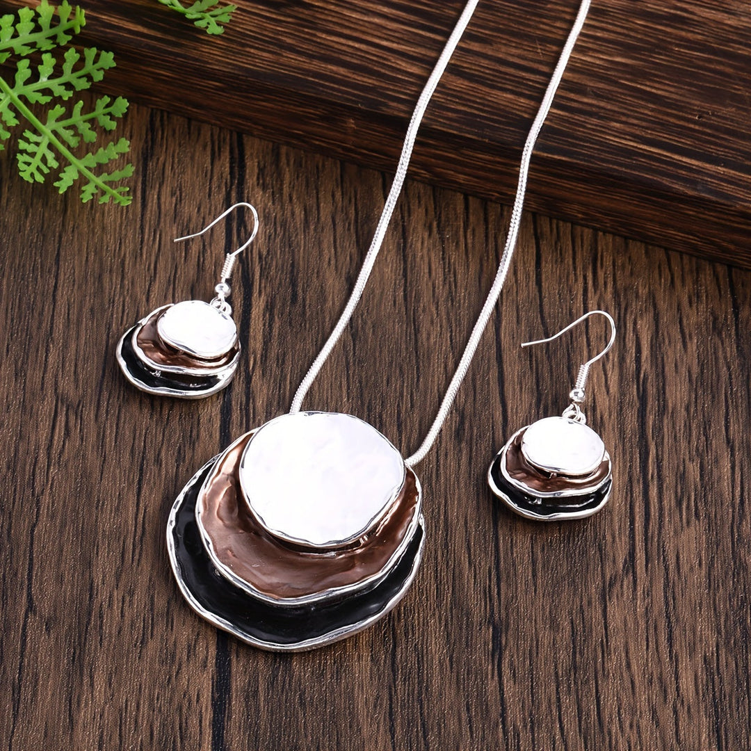 Handmade Boho Enamel Necklace & Earring Set
