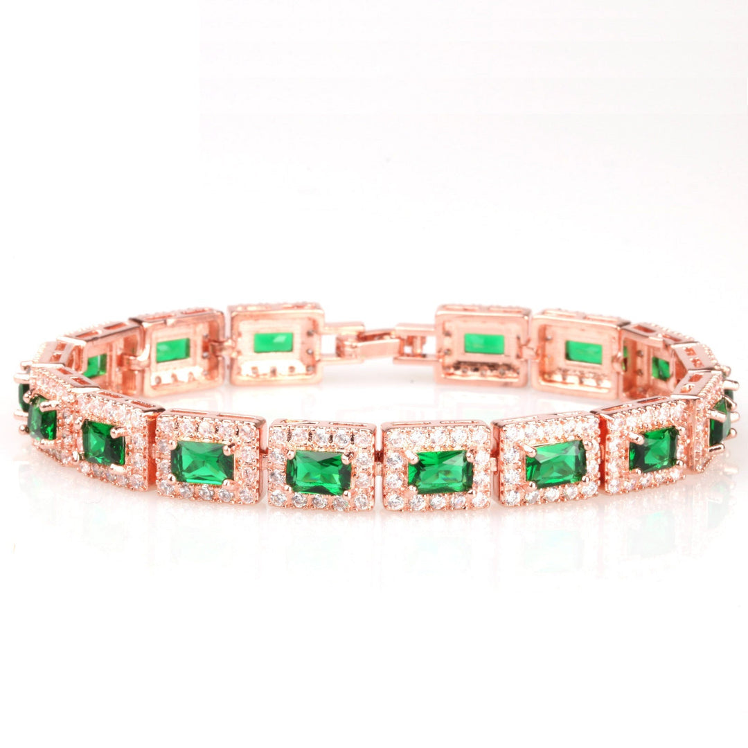 Emerald Green Gold Bracelet