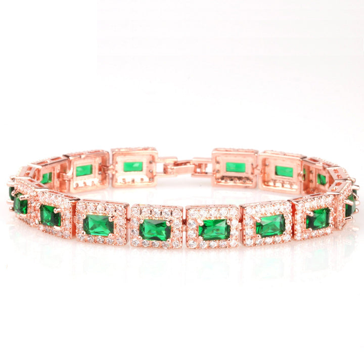 Emerald Green Gold Bracelet