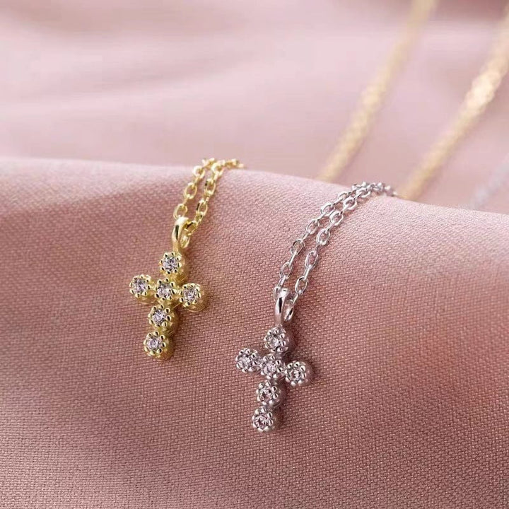 Petite Diamond Cross Necklace