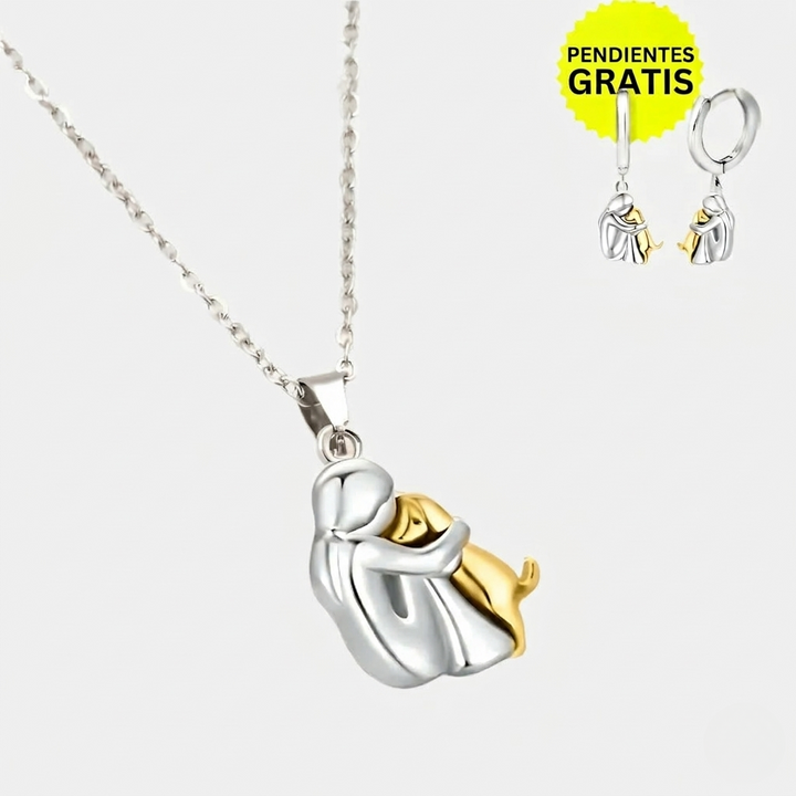 Hug Pendant Necklace with Bonus Earrings – Limited Time Offer!