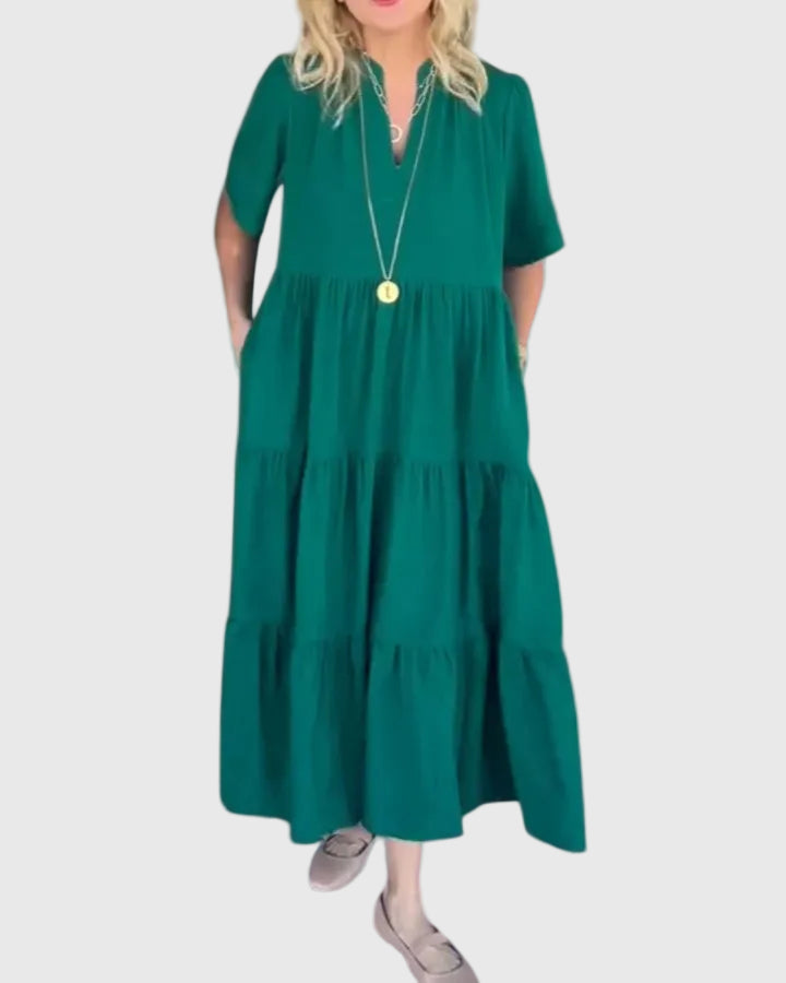 Rebecca | Maxi Dress with Checkered Pattern