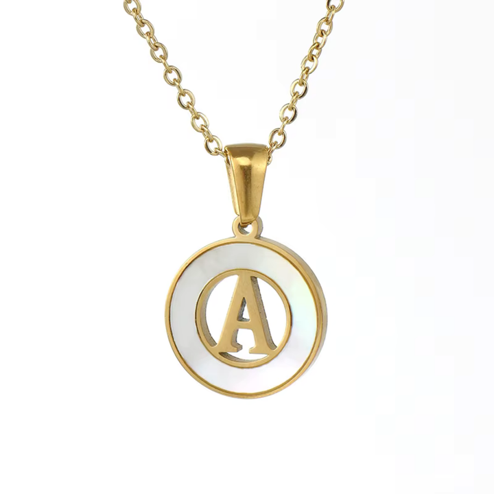 Initial Letter Shell Necklace