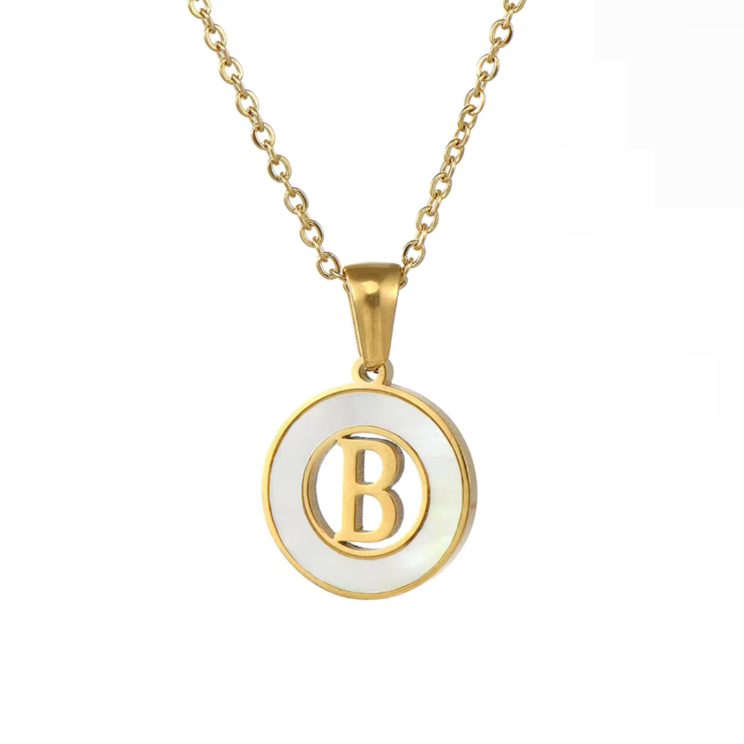 Initial Letter Shell Necklace