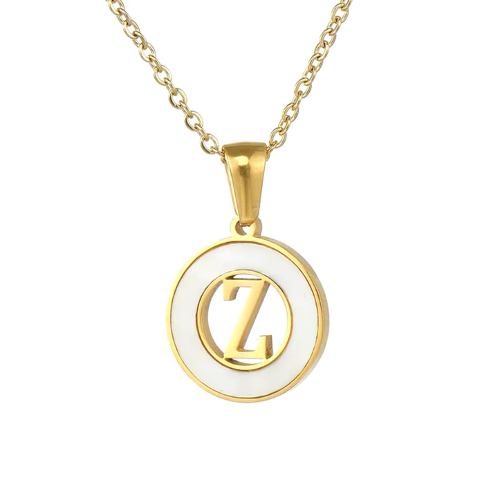 Initial Letter Shell Necklace