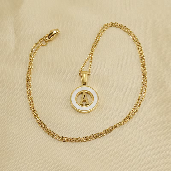 Initial Letter Shell Necklace