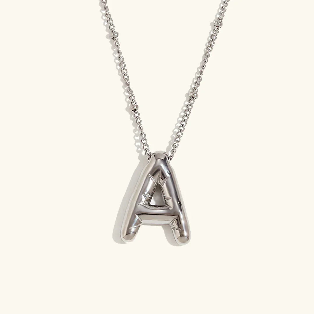 Balloon Initial Gold Necklace