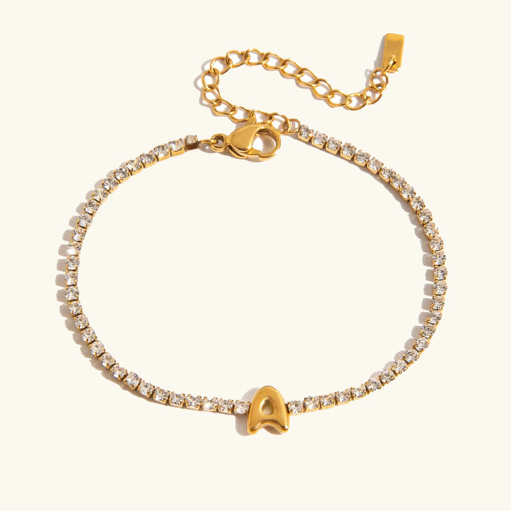 Chic Gold Bubble Letter Bracelet
