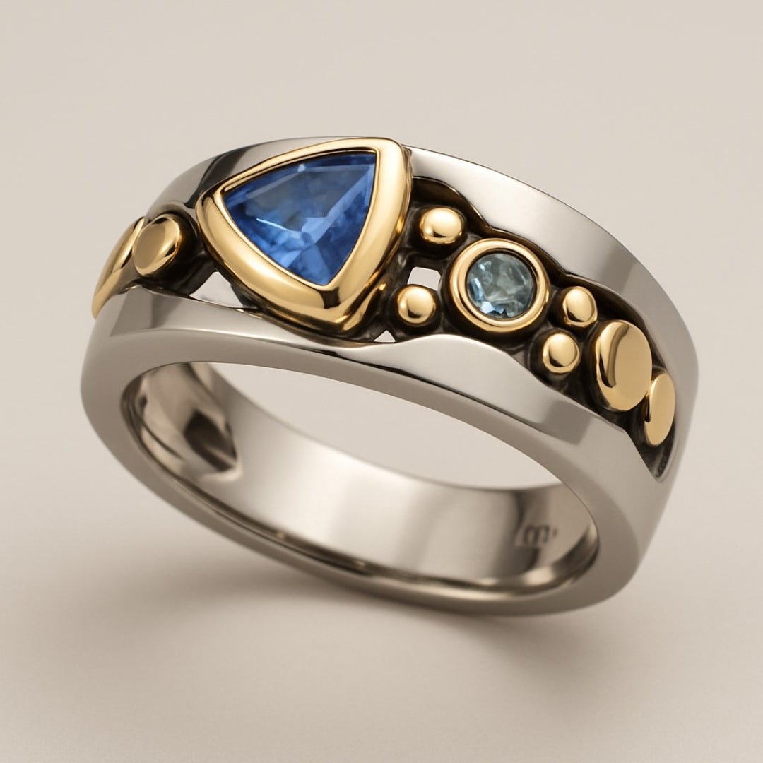Classic Blue Crystal Ring