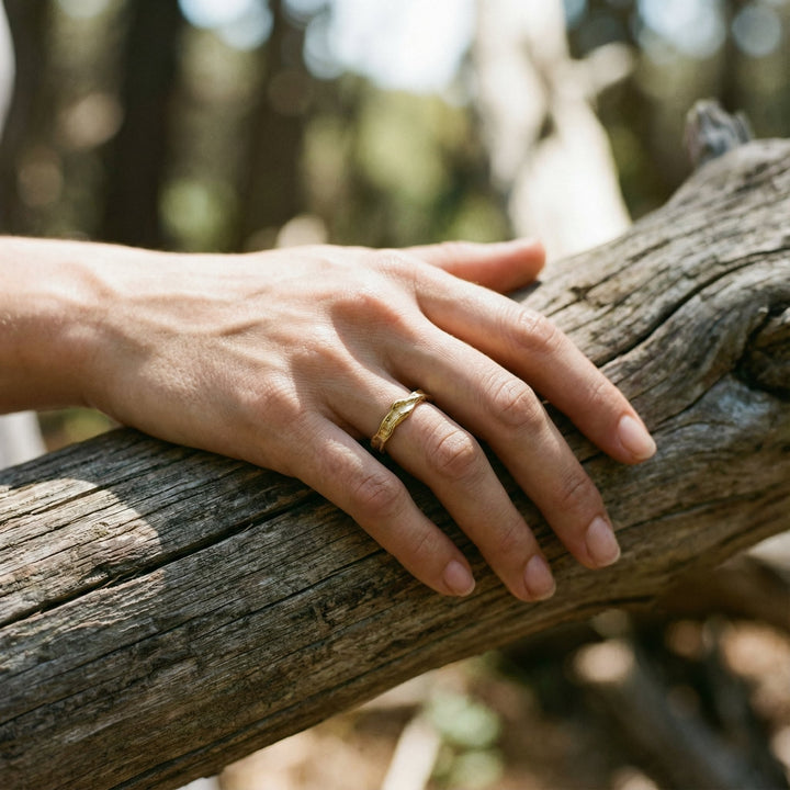 Antique Gold Forged Ring