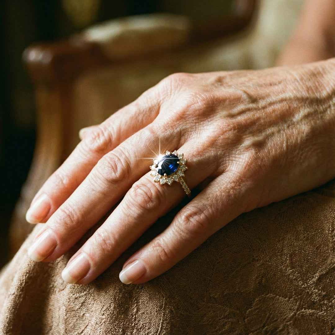 Dark Blue Zirconia Ring