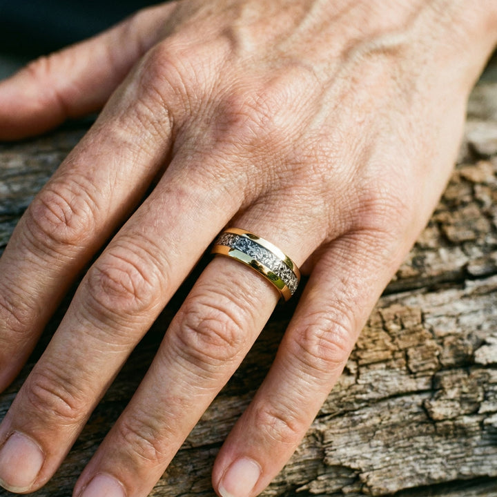 Gold Inlay Shine Ring