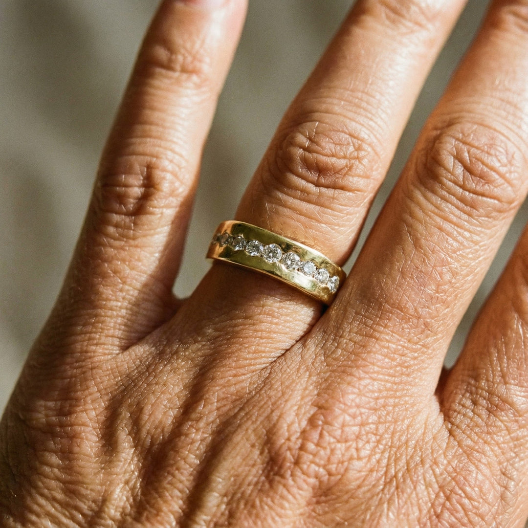 Vintage Gold Zirconia Ring