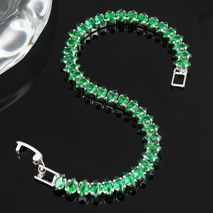 Emerald Gemstone Bracelet