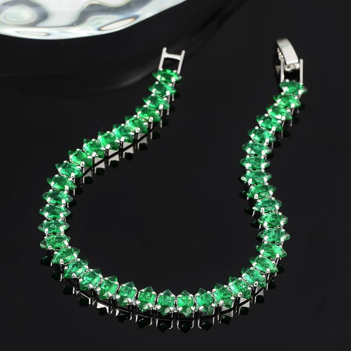 Emerald Gemstone Bracelet