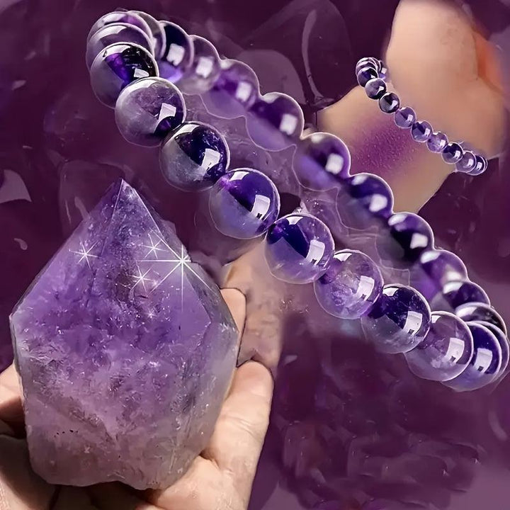 Milena Amethyst Bracelet" can be rewritten as "Milena Amethyst Gemstone Bracelet.