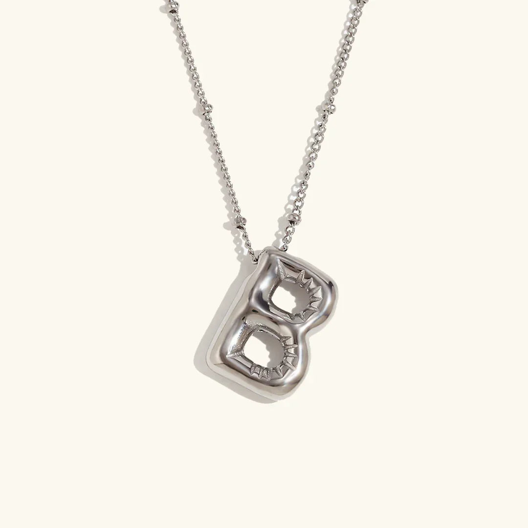 Balloon Initial Gold Necklace