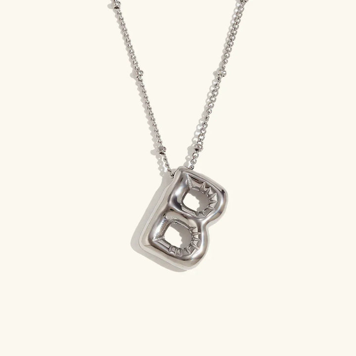 Balloon Initial Gold Necklace