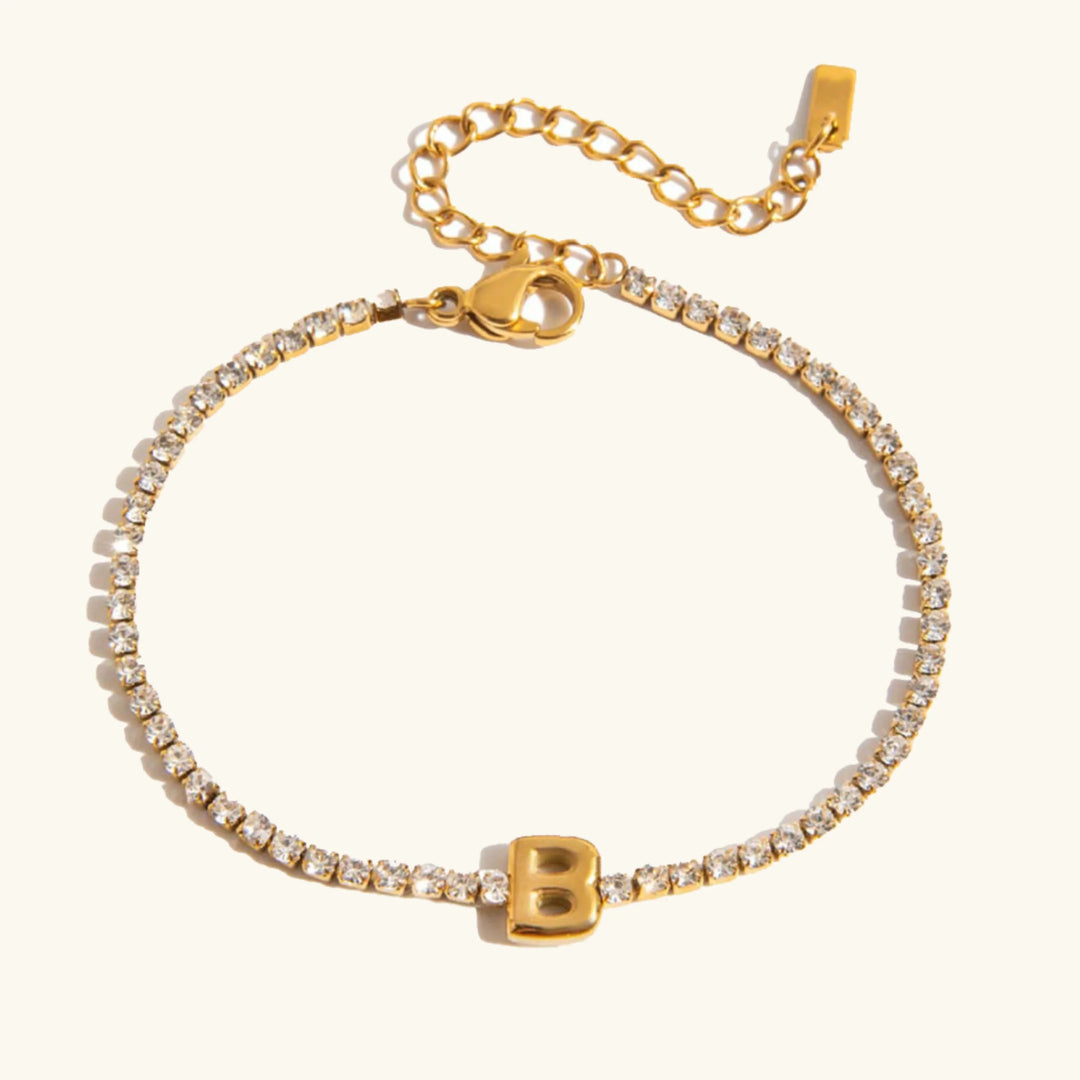 Chic Gold Bubble Letter Bracelet