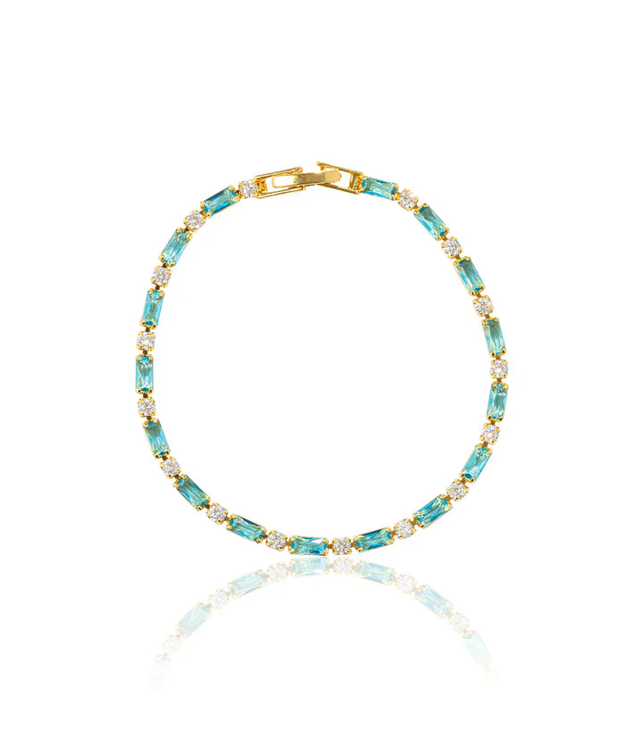 Gold Natural Turquoise Bracelet