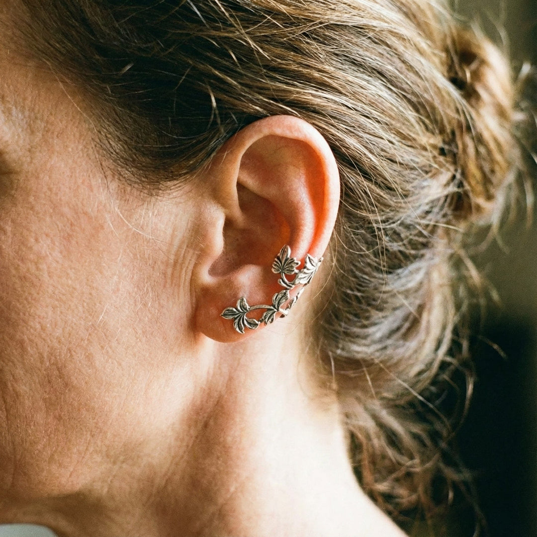 Vintage Floral Clip Earrings
