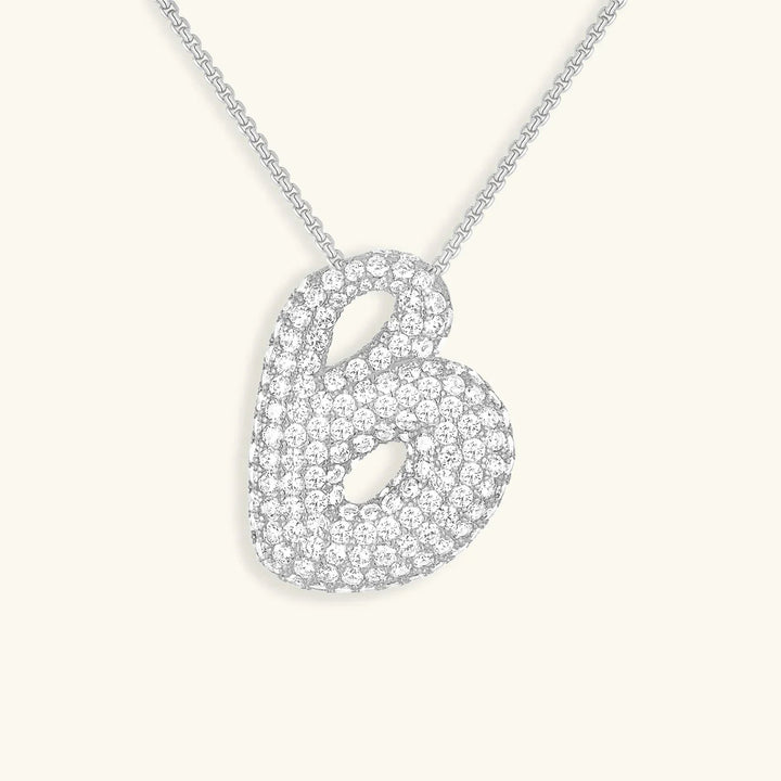 Initial Bubble Diamond Necklace