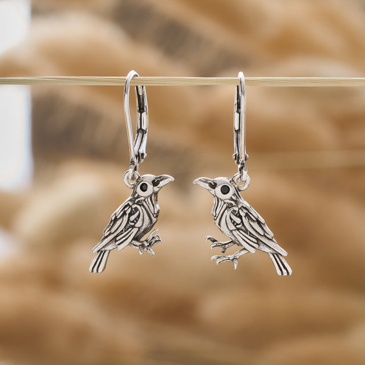 Artisan Raven Earrings