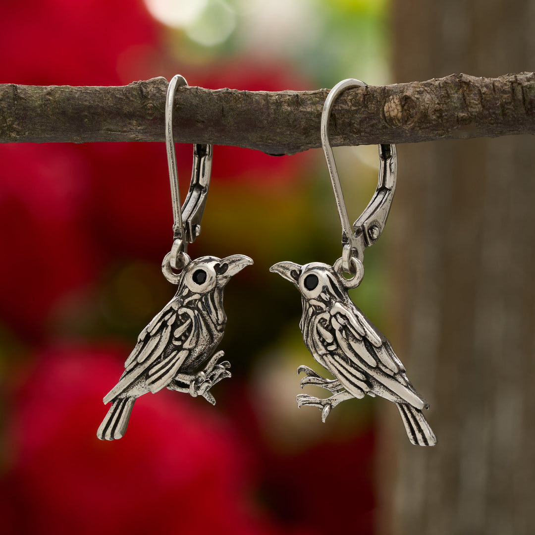 Artisan Raven Earrings