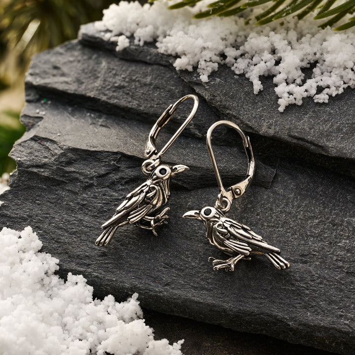 Artisan Raven Earrings