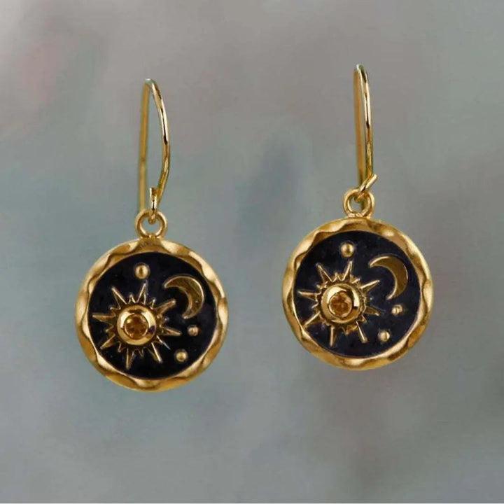 Gold and Silver Sun & Moon Earrings