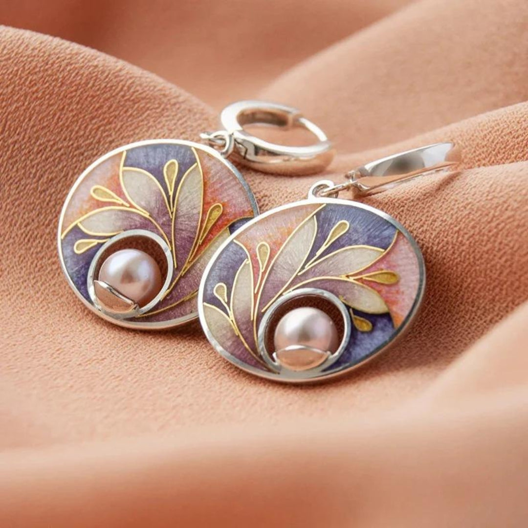 Pearl-Accented Acrylic Earrings