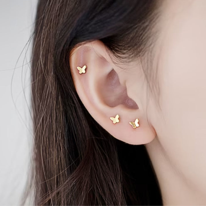 Delicate Gold Butterfly Earrings
