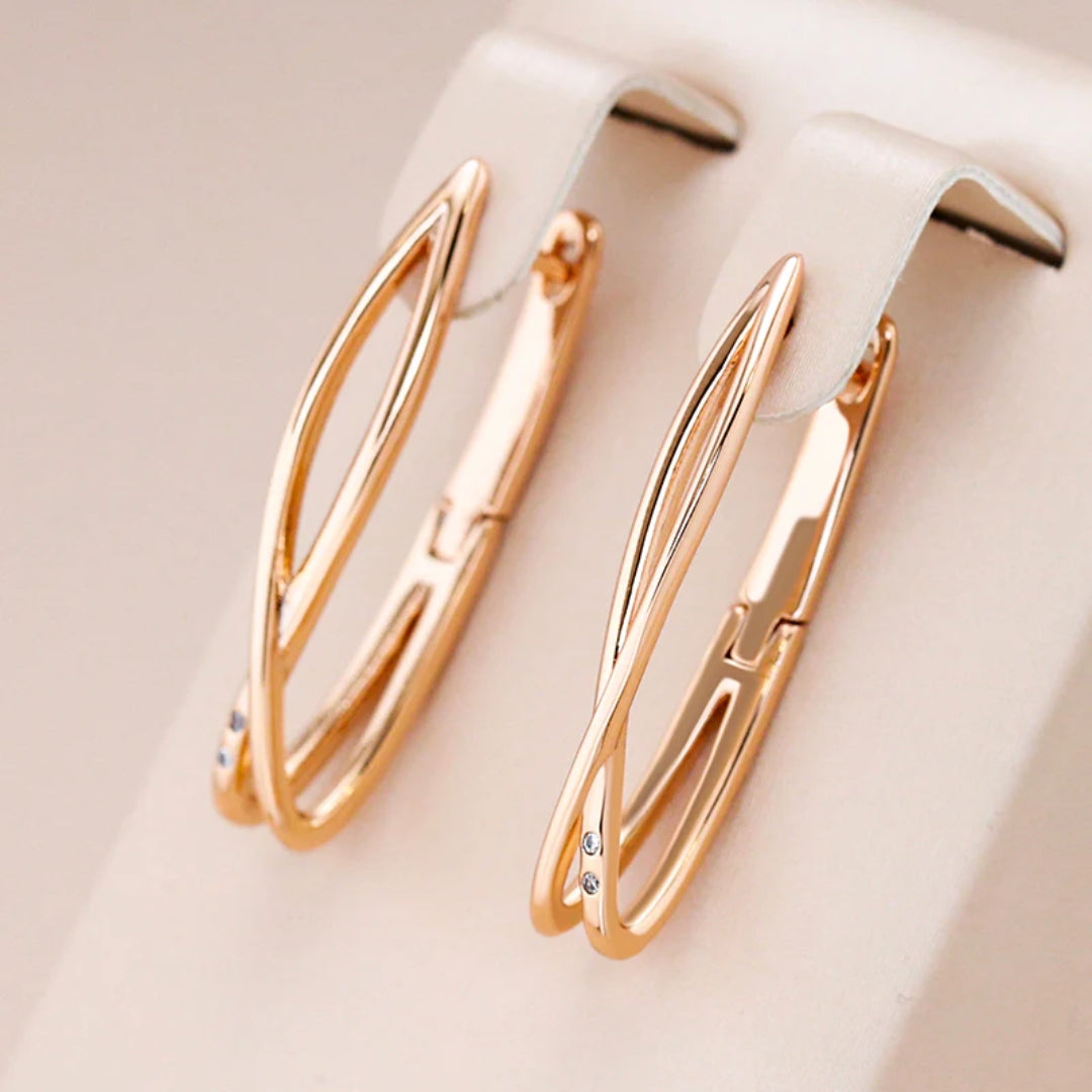 Chic Gold-Plated Cross Earrings