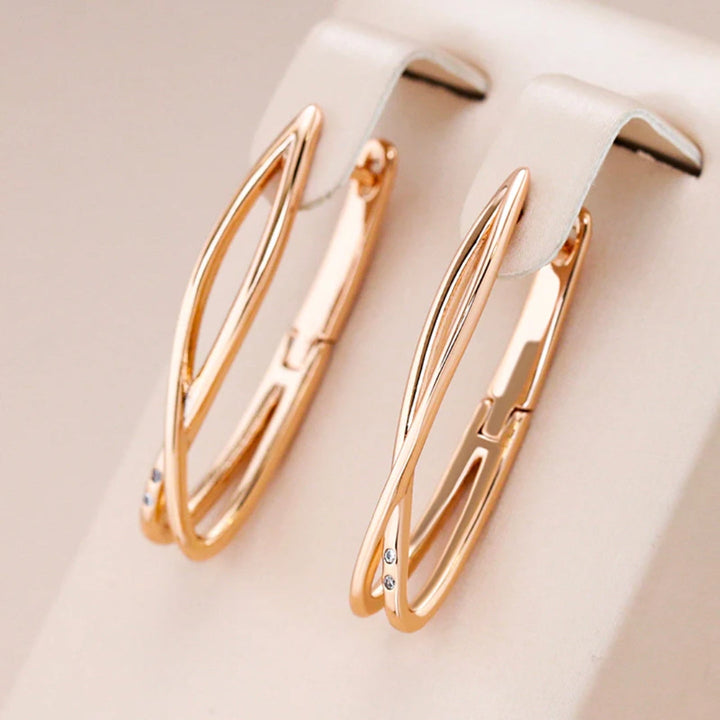 Chic Gold-Plated Cross Earrings
