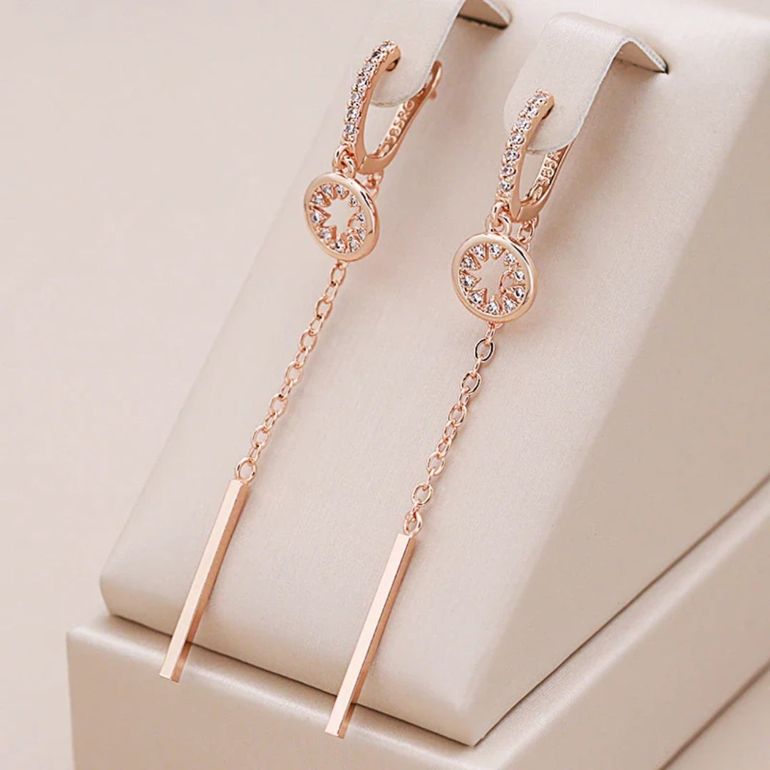 Gold-Plated Sequin Earrings