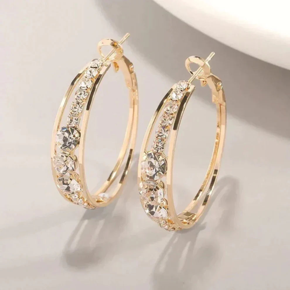 Chic Shiny Hoop Earrings